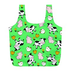 The Farm Pattern Full Print Recycle Bags (l)  by Valentinaart