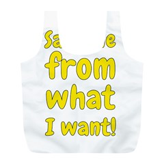 Save Me From What I Want Full Print Recycle Bags (l)  by Valentinaart