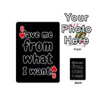Save me from what I want Playing Cards 54 (Mini)  Front - Heart8