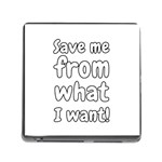 Save me from what I want Memory Card Reader (Square) Front
