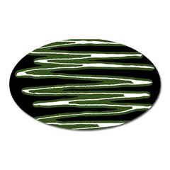 Sketched Wavy Stripes Pattern Oval Magnet by dflcprints