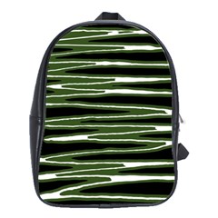 Sketched Wavy Stripes Pattern School Bag (large) by dflcprints