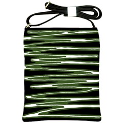 Sketched Wavy Stripes Pattern Shoulder Sling Bags by dflcprints