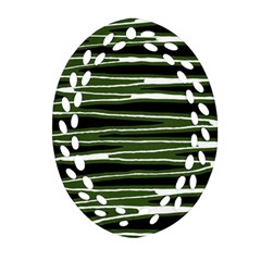 Sketched Wavy Stripes Pattern Ornament (oval Filigree) by dflcprints