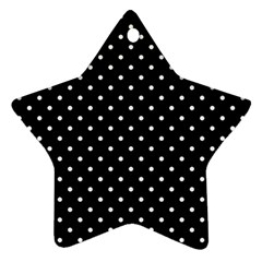 Black Polka Dots Ornament (star) by jumpercat