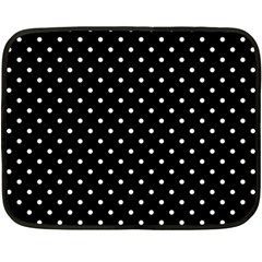 Black Polka Dots Double Sided Fleece Blanket (mini)  by jumpercat