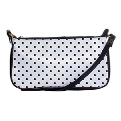 White Polka Dots Shoulder Clutch Bags by jumpercat