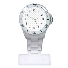 White Polka Dots Plastic Nurses Watch by jumpercat