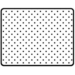 White Polka Dots Double Sided Fleece Blanket (medium)  by jumpercat