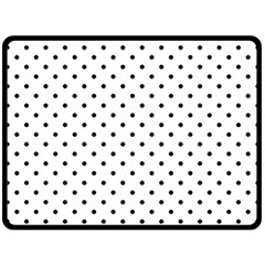 White Polka Dots Double Sided Fleece Blanket (large)  by jumpercat