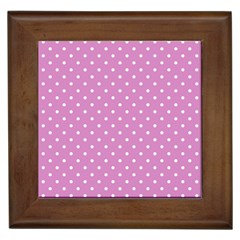 Pink Polka Dots Framed Tiles by jumpercat