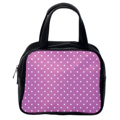 Pink Polka Dots Classic Handbags (one Side) by jumpercat