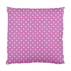 Pink Polka Dots Standard Cushion Case (two Sides) by jumpercat