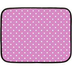 Pink Polka Dots Fleece Blanket (mini) by jumpercat