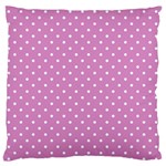 Pink Polka Dots Standard Flano Cushion Case (Two Sides) Back