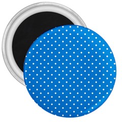 Blue Polka Dots 3  Magnets by jumpercat