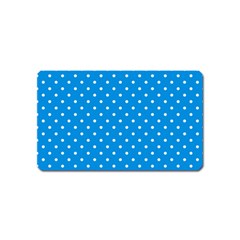 Blue Polka Dots Magnet (name Card)