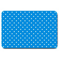 Blue Polka Dots Large Doormat  by jumpercat