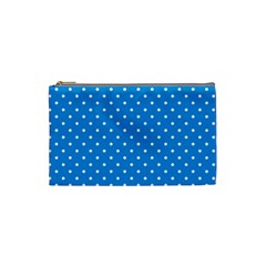 Blue Polka Dots Cosmetic Bag (small)  by jumpercat