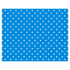 Blue Polka Dots Double Sided Flano Blanket (medium)  by jumpercat