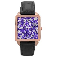 Mistic Leaves Rose Gold Leather Watch  by jumpercat