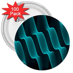 Background Light Glow Blue Green 3  Buttons (100 Pack) 