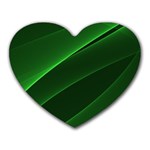 Background Light Glow Green Heart Mousepads Front