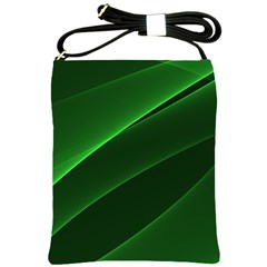 Background Light Glow Green Shoulder Sling Bags by Nexatart