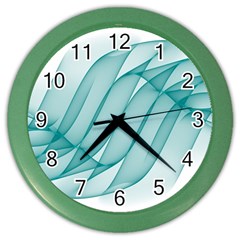 Background Light Glow Blue Color Wall Clocks by Nexatart