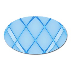 Background Light Glow Blue Oval Magnet by Nexatart