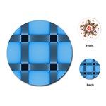 Wall Blue Steel Light Creative Playing Cards (Round)  Front