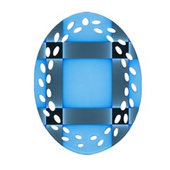 Wall Blue Steel Light Creative Ornament (oval Filigree) by Nexatart