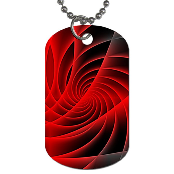 Red Abstract Art Background Digital Dog Tag (One Side)