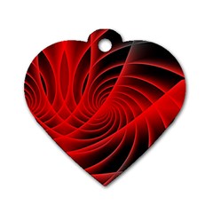 Red Abstract Art Background Digital Dog Tag Heart (one Side) by Nexatart