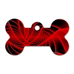 Red Abstract Art Background Digital Dog Tag Bone (one Side) by Nexatart