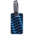 Background Neon Light Glow Blue Luggage Tags (Two Sides) Front
