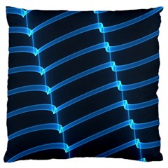 Background Neon Light Glow Blue Large Cushion Case (one Side)