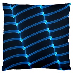 Background Neon Light Glow Blue Standard Flano Cushion Case (Two Sides)