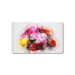 Flowers Roses Wedding Bouquet Art Magnet (name Card) by Nexatart