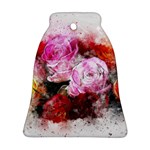 Flowers Roses Wedding Bouquet Art Bell Ornament (Two Sides) Back