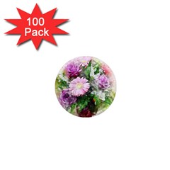 Flowers Roses Bouquet Art Nature 1  Mini Magnets (100 Pack)  by Nexatart