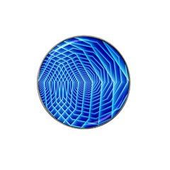 Blue Background Light Glow Abstract Art Hat Clip Ball Marker (4 Pack) by Nexatart