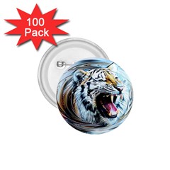 Tiger Animal Art Swirl Decorative 1.75  Buttons (100 pack) 