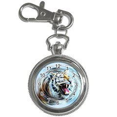 Tiger Animal Art Swirl Decorative Key Chain Watches