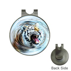 Tiger Animal Art Swirl Decorative Hat Clips with Golf Markers