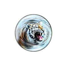 Tiger Animal Art Swirl Decorative Hat Clip Ball Marker (4 pack)