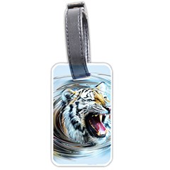 Tiger Animal Art Swirl Decorative Luggage Tags (One Side) 