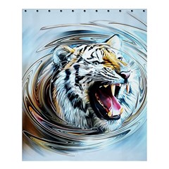Tiger Animal Art Swirl Decorative Shower Curtain 60  x 72  (Medium) 