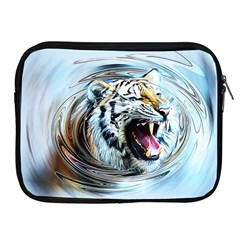 Tiger Animal Art Swirl Decorative Apple iPad 2/3/4 Zipper Cases