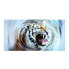 Tiger Animal Art Swirl Decorative Satin Wrap